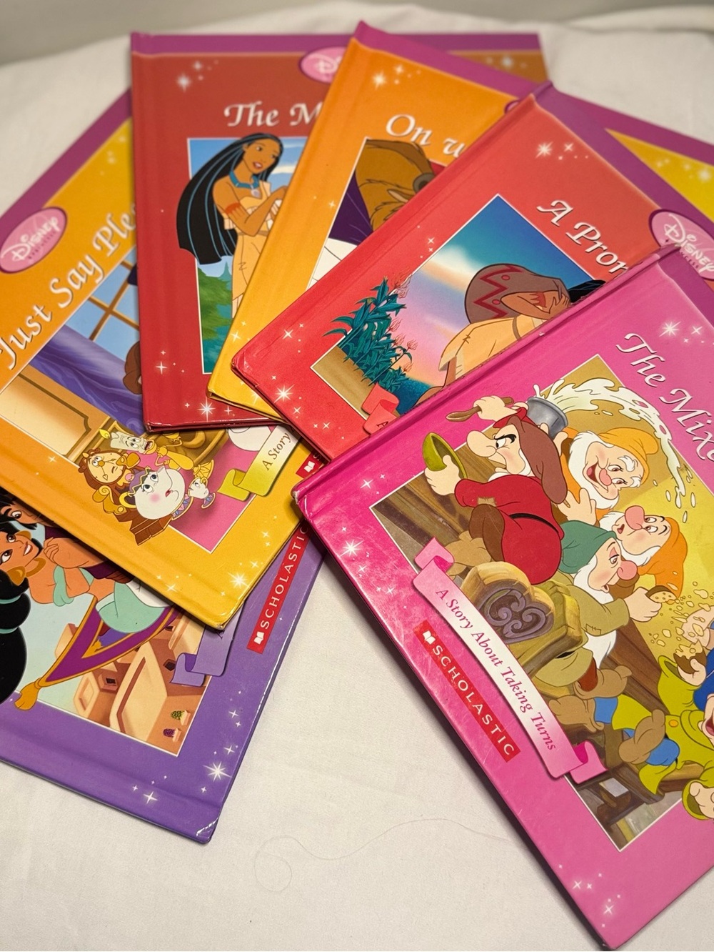 Set of 6 Disney Storybooks Hardcover Books Favorite Movie Characters early 2000